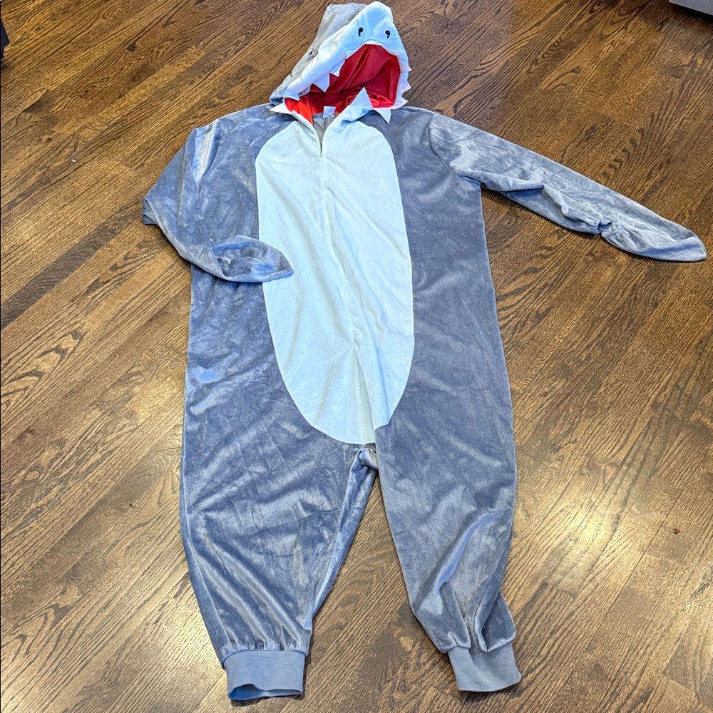 Gray Shark Onesie Costume onesize m